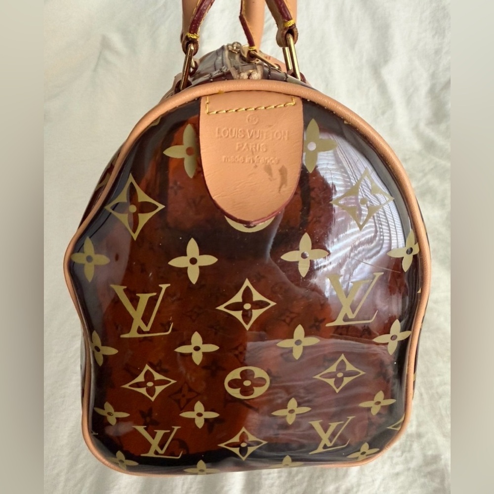 👑✅PRICE FIRM✅ Fashion Plastic PVC Monogram Speedy Bag Hand Bag Style Purse - Picture 8 of 17